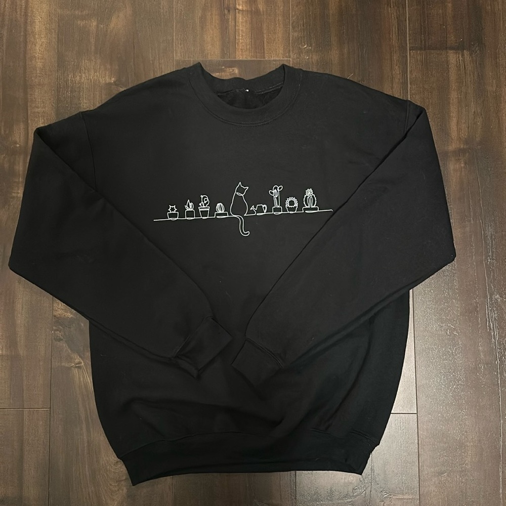 Kitty & Plants Graphic Crewneck